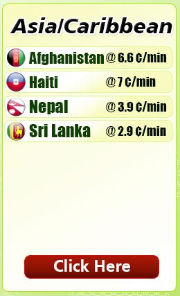 Phone cards for Afghanistan, Nepal, Sri Lanka